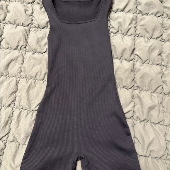 wild fable Black Ribbed Square-Neck Romper - Picture 2 of 3